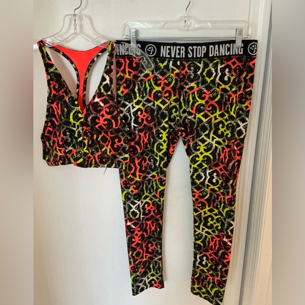 Zumba Fitness 2pc Retro Outfit - Colorful!